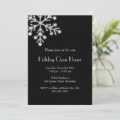 Invitation Holiday Crystal Snowflake Open House (noir) (Debout devant)