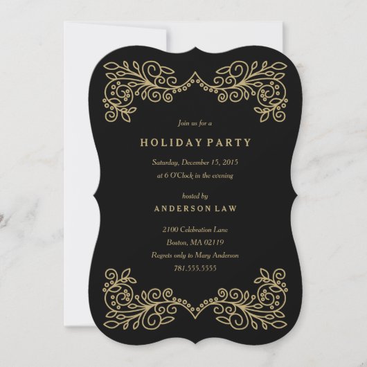 Invitation Holiday Elegance Corporate (Devant)