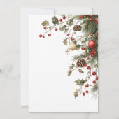 Invitation Holiday Evergreens and Berries Cocktail Party (Dos)