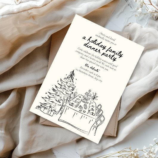 Invitation Holiday Gathering Christmas Party Dinner 
