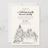 Invitation Holiday Gathering Christmas Party Dinner  (Devant)