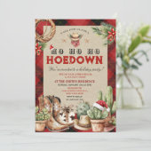 Invitation Holiday Hodown Cowboy Danse Occidentale (Debout devant)