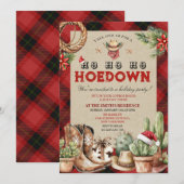 Invitation Holiday Hodown Cowboy Danse Occidentale (Devant / Derrière)