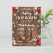 Invitation Holiday Hoedown, Western Christmas Party, Cowboy (Debout devant)