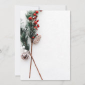 Invitation Holiday Holly Noël 2025 Réveillon du nouvel an (Dos)