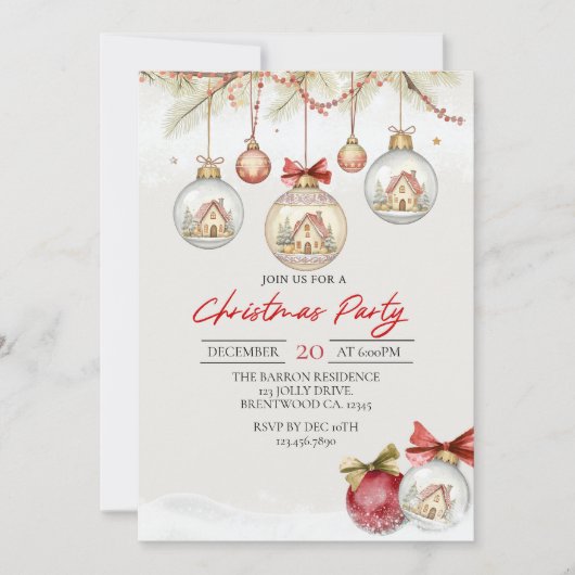 Invitation Holiday Invitation, Holiday Party, Christmas Party (Devant)