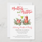 Invitation Holiday Mocktail Party Festive Drinks  (Devant)