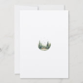 Invitation Holiday Mountain Snow Deer Pine Tree Enregistrer L (Dos)