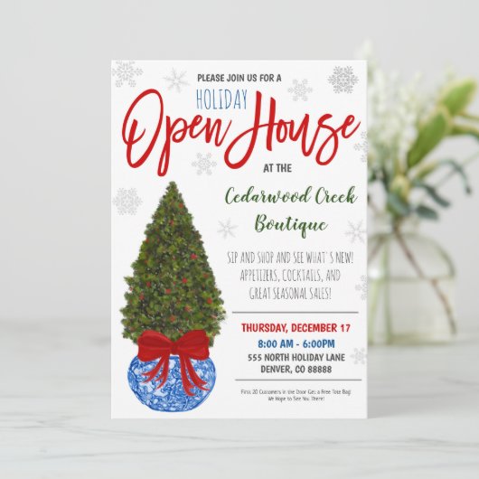 Invitation Holiday Open House (Debout devant)