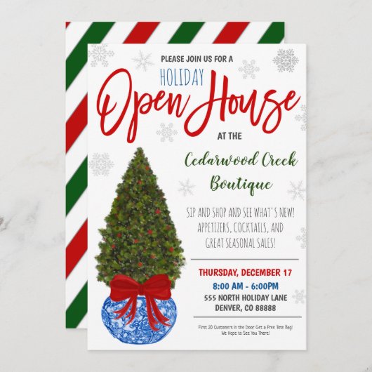 Invitation Holiday Open House (Devant / Derrière)