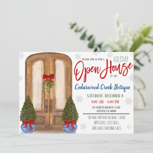 Invitation Holiday Open House (Debout devant)