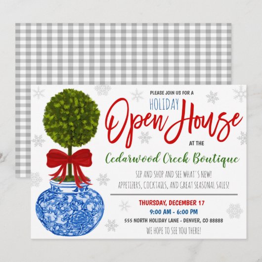 Invitation Holiday Open House (Devant / Derrière)