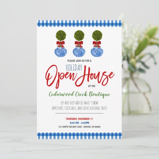 Invitation Holiday Open House (Debout devant)