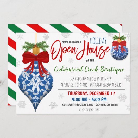 Invitation Holiday Open House (Devant / Derrière)