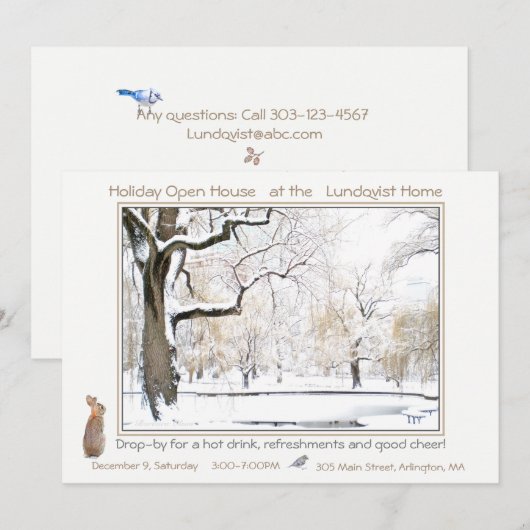 Invitation Holiday Open House : invitation/carte (Devant / Derrière)