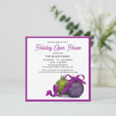 Invitation Holiday Open House Moderne minimaliste Noël (Debout devant)