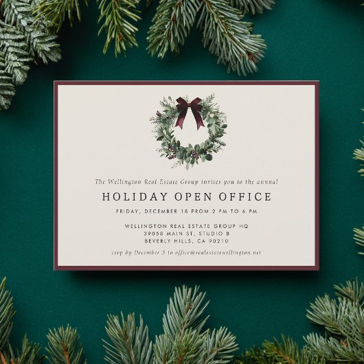 Invitation Holiday Party Festive Corporate Business Christmas