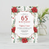 Invitation Holiday Poinsettia 65e anniversaire (Debout devant)