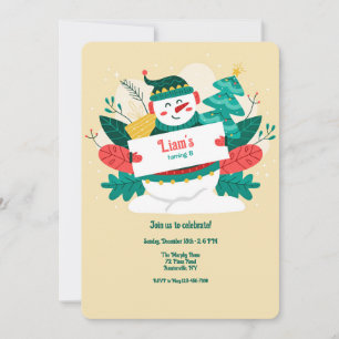 Invitation Holiday Snowman