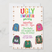 Invitation Holiday Ugly Sweater Party, colorful (Devant)