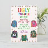Invitation Holiday Ugly Sweater Party, colorful (Debout devant)