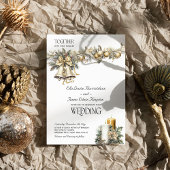 Invitation Holly Bells Golden Berries Mariage d'hiver