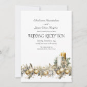 Invitation Holly Bells Golden Berry Réception de mariage d'hi (Devant)