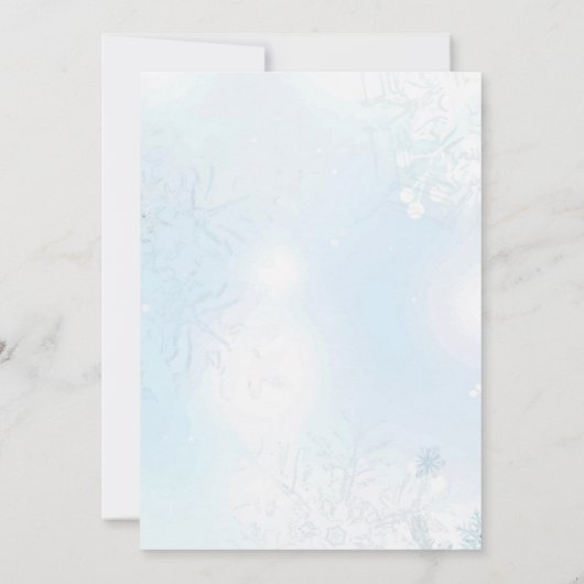 Invitation Holly Berries Noël neige Mariage d'hiver (Dos)