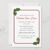 Invitation Holly Berrries et Feuille Christmas Open House (Devant)