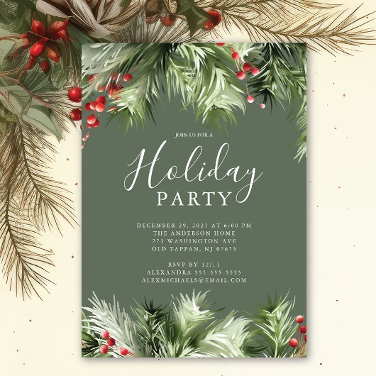 Invitation Holly Berry