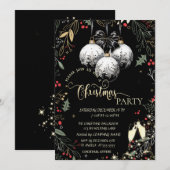 Invitation Holly Berry, Balls, Fête de Noël de la société de  (Devant / Derrière)
