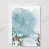 Invitation Holly Berry Christmas Mistletoe Holiday EVE (Dos)