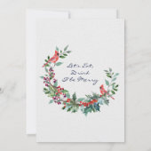 Invitation Holly Berry Deer Christmas Holiday Open House (Dos)