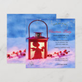 Invitation Holly Berry Light Christmas Corporated (Devant / Derrière)