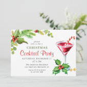 Invitation Holly Berry Noël Cocktail férié Invit (Debout devant)