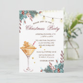 Invitation Holly Berry Pain d'épice Cookie Boire Noël (Debout devant)