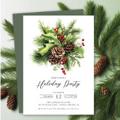 Invitation Holly Berry Pine Fête