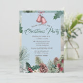 Invitation Holly Berry Pinecones Bell Company (Debout devant)
