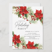 Invitation Holly Berry Poinsettia (Devant)