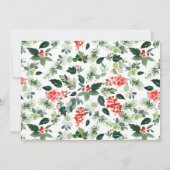 Invitation Holly Berry Tree Corporate Christmas Party FÊTE (Dos)