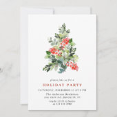 Invitation Holly Berry Tree Holiday NOËL PARTI (Devant)