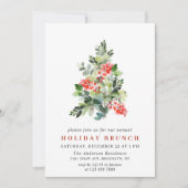 Invitation Holly Berry Tree NOËL BRUNCH DE VACANCES (Devant)
