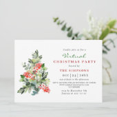 Invitation Holly Berry Tree Virtual NOËL Fête des VACANCES (Debout devant)