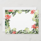 Invitation Holly Berry Tree Virtual NOËL Fête des VACANCES (Dos)