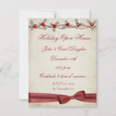 Invitation Holly Border Bow (Devant)