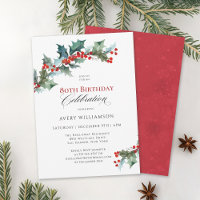 Holly et Berries Evergreens 80e fête d'anniversair