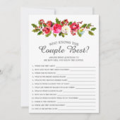 Invitation Holly Floral qui connaît le couple meilleur jeu nu (Devant)