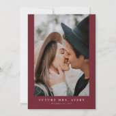 Invitation HOLLY hiver Noël Bourgogne Fête des mariées  (Dos)