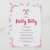 Invitation Holly Jolly (Devant / Derrière)
