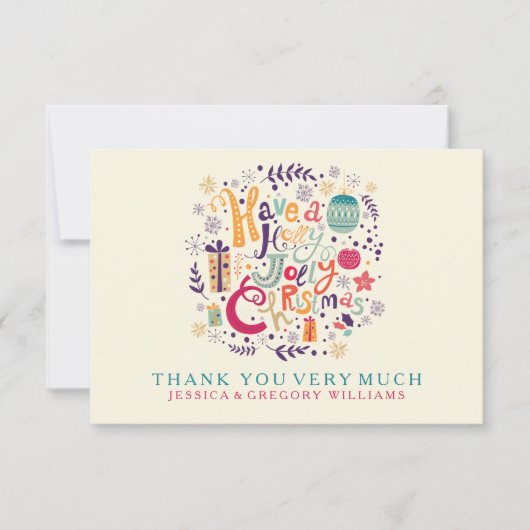 Invitation Holly Jolly Christmas (Devant)